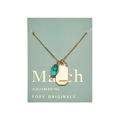 Foxy Originals - March Birthstone Necklace