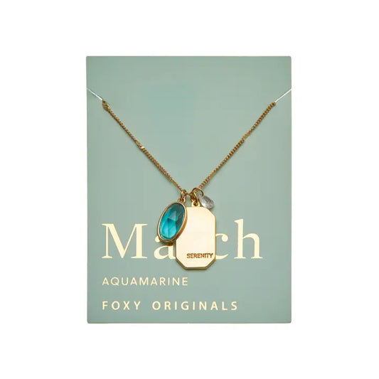 Foxy Originals - March Birthstone Necklace