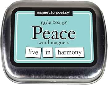 Little Box of Peace Word Magnets