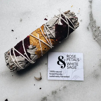Rose Petal and White Sage Smudge